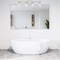 Designers Fountain Jedrek 33.75in 4-Light Brushed Nickel Industrial Indoor Vanity Light with Clear Glass Shades 93304-BN - alternate 2